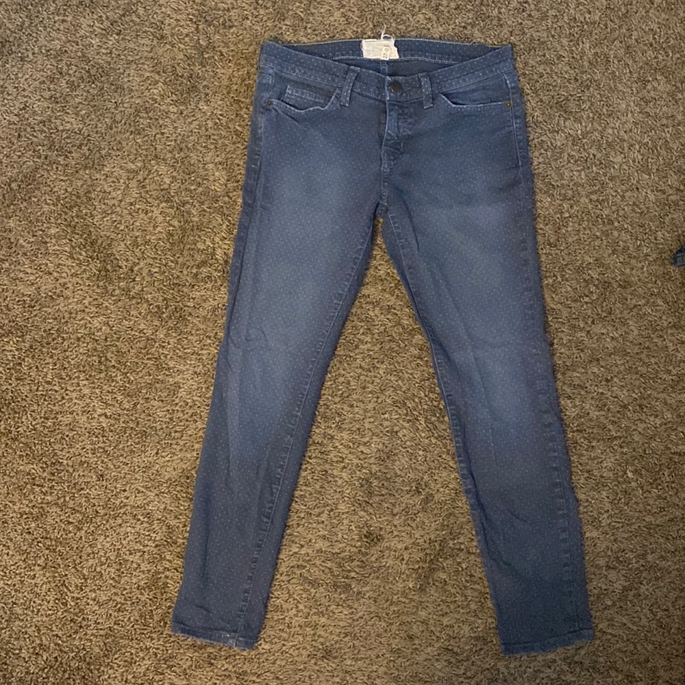 Current/Elliott polka dot skinny jeans